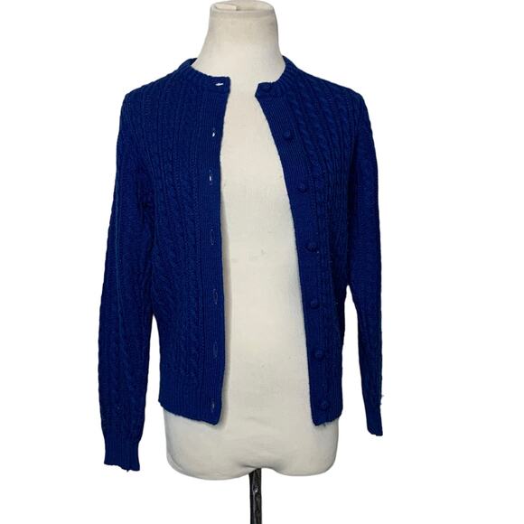 Country Roads blue buttoned cardigan sweater size small - Picture 6 of 11